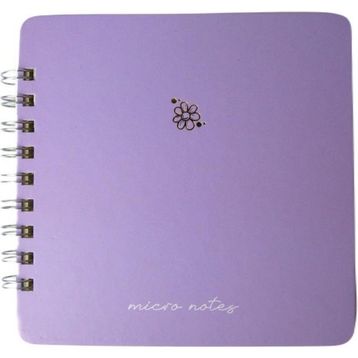 Gıpta Micro Notes 100 Yaprak Çizgili 16 x 16 cm Pastel Mor Defter