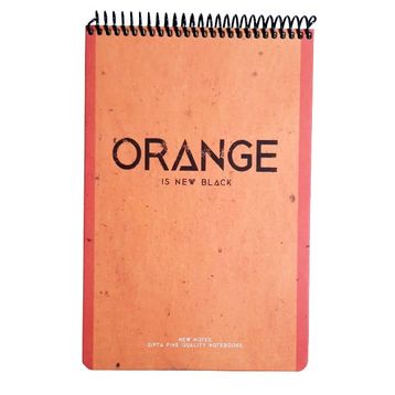 Gıpta New Notes Orange Is New Black Spiralli Sert Kapak 100 Yaprak 17x24 Kareli Bloknot