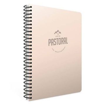 Gıpta Pastoral Spiralli Bej Plastik Kapak 120 Yaprak A4 Çizgili Defter
