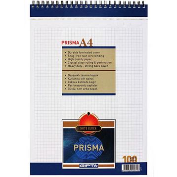 Gıpta Prisma Kareli A4 100 Yaprak Bloknot