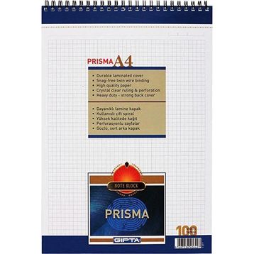 Gıpta Prisma Kareli A4 100 Yaprak Bloknot