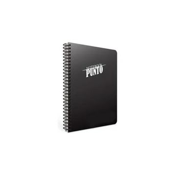 Gıpta Punto Spiralli Siyah Plastik Kapak 80 Yaprak A4 Kareli Renkli Defter