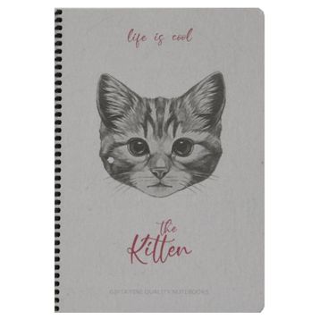 Gıpta Safe Notes Kırmızı Çiçek Spiralli Sert Kapak 120 Yaprak 17x24 cm Noktalı Spiralli Defter
