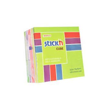 Gıpta Stickn 76x76 mm Küp Blok 5 Np Mix-A Renk 400 Yaprak Not Defteri
