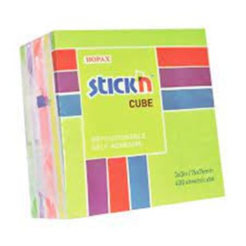 Gıpta Stickn 76x76 mm Küp Blok 5 Np Mix-A Renk 400 Yaprak Not Defteri