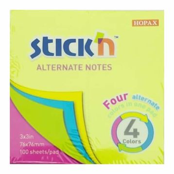 Gıpta Stickn Yapışkanlı Neon 4 Renk 76x76 100 Yaprak Not Defteri