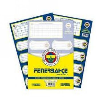 Gıpta Taraftar FB 16x24 3 Yaprak Ders Programlı Okul Etiketi