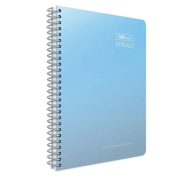 Gıpta The Book A4 100 Yaprak 5498 Çizgili Pastel Açık Mavi Spiralli Sert Kapak Defter