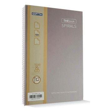 Gıpta The Book Spirals Vizon Sert Kapak 100 Yaprak A4 Kareli Defter