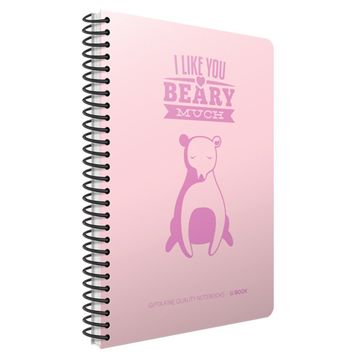 Gıpta UBook 3258 Pastel Pembe Kareli A5 80 Yaprak Plastik Kapak Spiralli Defter