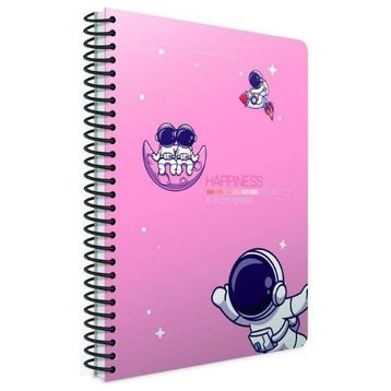Gıpta UBook 3258 Pastel Pembe Kareli A5 80 Yaprak Plastik Kapak Spiralli Defter