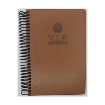 Gıpta V.İ.P. Spiralli Taba Deri Kapak 140 Yaprak 17*24 Kareli Defter