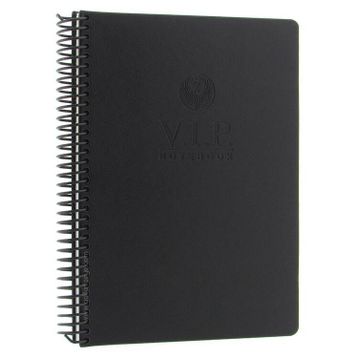 Gıpta Vip Siyah Sert Kapak 140 Yaprak 17x24 cm Kareli Spiralli Defter