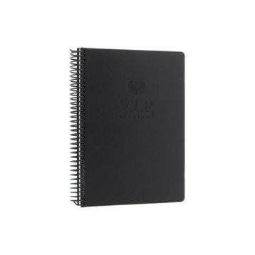 Gıpta Vip Siyah Sert Kapak 140 Yaprak 17x24 cm Kareli Spiralli Defter