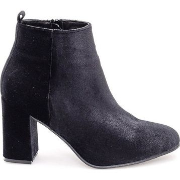 Girl Boss New York Emma 1040-BT-2 Siyah Kadife Kadın Bot