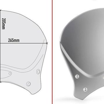 Givi 100AL Bmw R Nine T 14-19 - Yamaha XSR700 16-20 - XSR 900 16-19 Alüminyum Siperlik