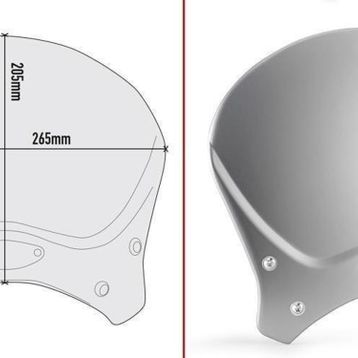 Givi 100AL Bmw R Nine T 14-19 - Yamaha XSR700 16-20 - XSR 900 16-19 Alüminyum Siperlik