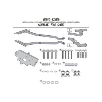 Givi 4116FZ Kawasaki Z300 15-16 Arka Çanta Taşıyıcı