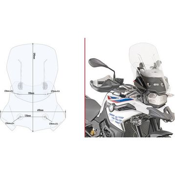 Givi AF5127 BMW F 750 GS - F 850 GS 18-19 Rüzgar Siperlik
