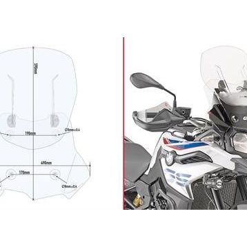 Givi AF5127 BMW F 750 GS - F 850 GS 18-19 Rüzgar Siperlik