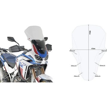 Givi D1178ST Honda CRF1100L Africa Twin Adventure Sports 20 Rüzgar Siperlik