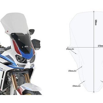 Givi D1178ST Honda CRF1100L Africa Twin Adventure Sports 20 Rüzgar Siperlik