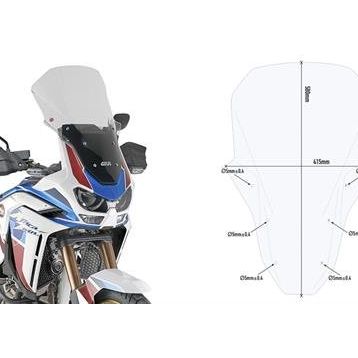 Givi D1178ST Honda CRF1100L Africa Twin Adventure Sports 20 Rüzgar Siperlik
