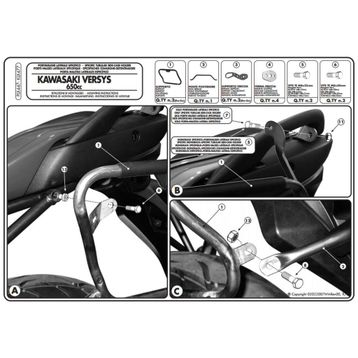 Givi PLX447 Kawasakı Versys 650 06-09 Yan Çanta Taşıyıcı