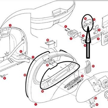 Givi Z312 Çanta Tabla Düğmesi Montaj Sacı