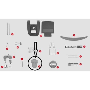 Givi Z315 E300-E30-E280-E33 Çanta Tabla Düğmesi
