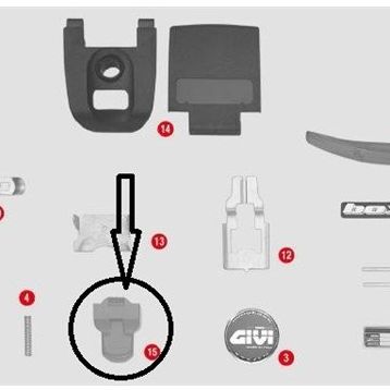 Givi Z315 E300-E30-E280-E33 Çanta Tabla Düğmesi