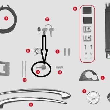 Givi Z388 E21 Çanta Tabla Düğmesi