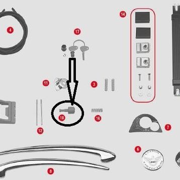 Givi Z388 E21 Çanta Tabla Düğmesi