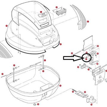 Givi Z632R E52-V35-V46-E260-E340-E350-E370-E450-E470-TRK33 Çanta Yayı