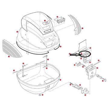 Givi Z643NR TRK33-V46-E370 Çanta Kilit Parçası