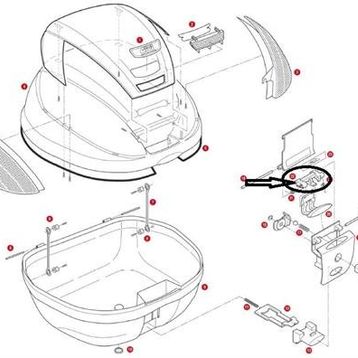 Givi Z643NR TRK33-V46-E370 Çanta Kilit Parçası