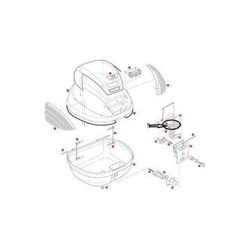 Givi Z643NR TRK33-V46-E370 Çanta Kilit Parçası