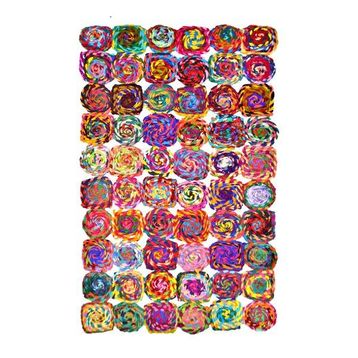 Giz Home D11 Bolero 120x180 cm Renkli Örgü Halı
