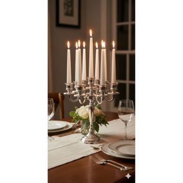 Gizemli Home 10'lu Set Beyaz Şamdan Mumu