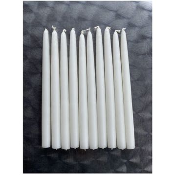 Gizemli Home 10'lu Set Beyaz Şamdan Mumu