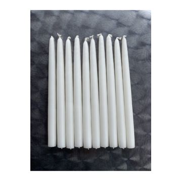 Gizemli Home 10'lu Set Beyaz Şamdan Mumu