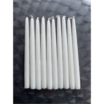 Gizemli Home 10'lu Set Beyaz Şamdan Mumu