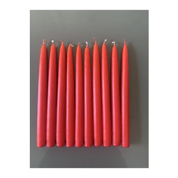 Gizemli Home 10'lu Set Kırmızı Şamdan Mumu