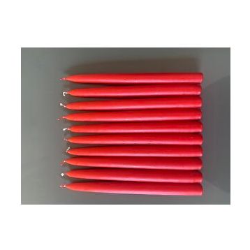 Gizemli Home 10'lu Set Kırmızı Şamdan Mumu