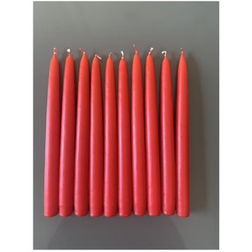 Gizemli Home 10'lu Set Kırmızı Şamdan Mumu