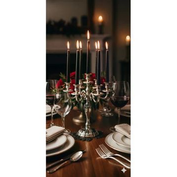 Gizemli Home 10'lu Set Siyah Şamdan Mumu