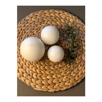 Gizemli Home 3'lü Set Top Krem Mum