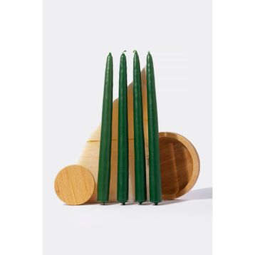 Gizemli Home 4'lü Set Yeşil Şamdan Mumu