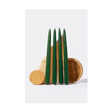 Gizemli Home 4'lü Set Yeşil Şamdan Mumu