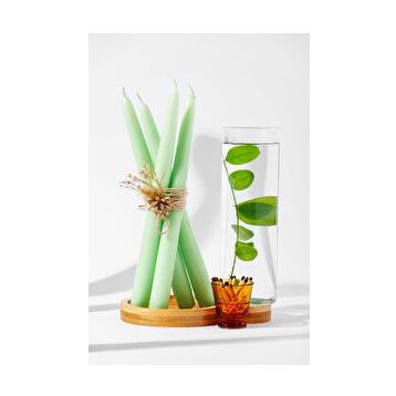 Gizemli Home Açık Yeşil 4 Adet Şamdan Mumu